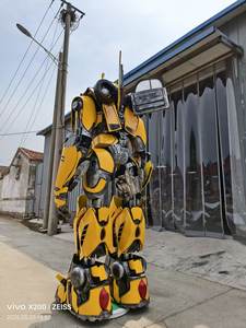 Costume de cosplay de Noël/Halloween unisexe pour adulte, robot transformateur jaune LED de haute qualité, prix d'usine - Product Image 5