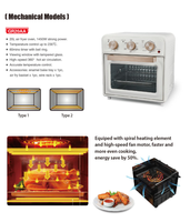 20L prix d'usine usage domestique cuire au four rôtisserie griller toast friteuse électrique Air Fry four