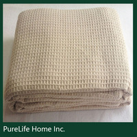 Couverture en coton 100% cellulaire ou gaufrée ou thermique