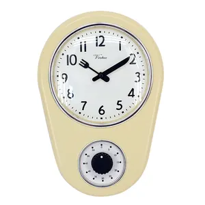 2020 modern Vintage quartz alarm time timer wall clock kitchen room decor digital Clocks home decorate