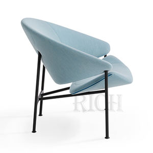 धातु पैर आधुनिक सामयिक कुर्सी फर्नीचर अवकाश लाउंज आर्मचेयर के लिए लिविंग रूम लक्जरी नीले उच्चारण कुर्सियां - Product Image 2