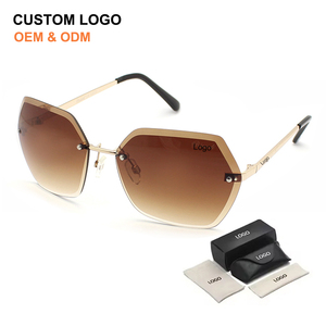 2025 New Designer Irregular Frames Rimless Sunglasses for Women Men Custom Logo Uv400 Luxury Metal Sun Glasses Unisex Shades - Product Image 1
