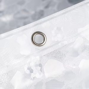 Rideaux <span class=keywords><strong>de</strong></span> <span class=keywords><strong>douche</strong></span> imperméables en PEVA avec œillets en acier inoxydable, crochets en PVC, <span class=keywords><strong>semi</strong></span>-transparents, blancs, anti-moisissures, épais, pour salle <span class=keywords><strong>de</strong></span> bain - Product Image 5