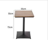 Table et chaise de bar-café simple en bois massif, table de bar-café, table de bar et ensemble de chaises, table haute et chaise de bar avec pieds en fer