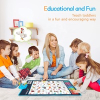 Tableau d'apprentissage des lettres anglaises, jouet musical, tapis de piano, tableau mural de l'alphabet, tableau mural parlant ABC, éducation, affiche murale pour enfants
