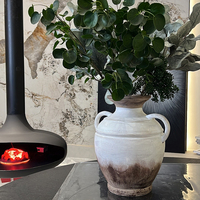 Vases antiques en détresse pour fleurs, décor à la maison, vase écologique en fibre d'argile, vase de table de style rustique