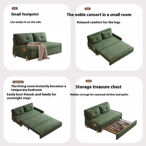 Canapé-<span class=keywords><strong>Lit</strong></span> Tendance Web Pliable Multifonction en Velours Côtelé, Taille Simple/Double, Convertible Extensible, Vente Flash pour Petits Espaces - Product Image 4