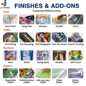 Sachets refermables avec logo personnalisé, finition mate, debout, avec fenêtre transparente, pour emballage de collations lyophilisées, noix, sachets en mylar, doypack - Product Image 5