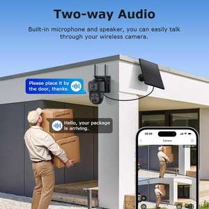 AOV 4G <b>Solar</b> Powered Outdoor Security CCTV <b>Camera</b> Waterproof Wireless PTZ 2 Lens CMOS Two-Way Audio Requires - Product Image 4