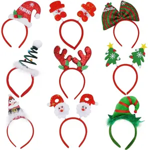 Hot Sale Rentier geformte Elf Weihnachten Santa Schneemann Haar Reifen Stirnband für Weihnachts feier Dekoration Kind spielen