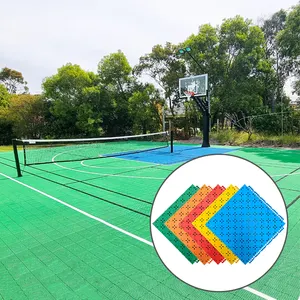 Customized Slip Resistance Plastic Modular Floor Tiles Outdoor Interlocking Basketball Court Flooring For Sale