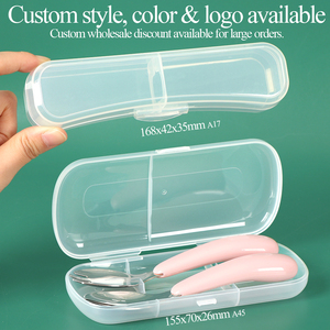 SUNSHING Food Grade Cutlery Storage Box Baby Utensils Container Food Grade Infant Spoon Organizer Toddler Utensil Travel Case - Product Image 2