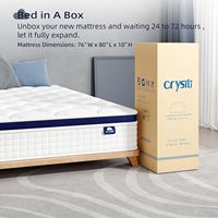 Matelas de luxe personnalisé taille King & Queen Design moderne poche supérieure en mousse à mémoire de forme latex à ressort pour hôtel dormir chambre à coucher dans une boîte
