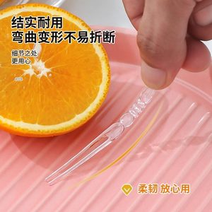 Palillos desechables de plástico PP de lujo para frutas, aperitivos, postres y servir pasteles en fiestas. - Product Image 5