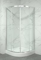 Cabine de douche étanche recommandée pour salle de bain avec dimensions personnalisables, en verre