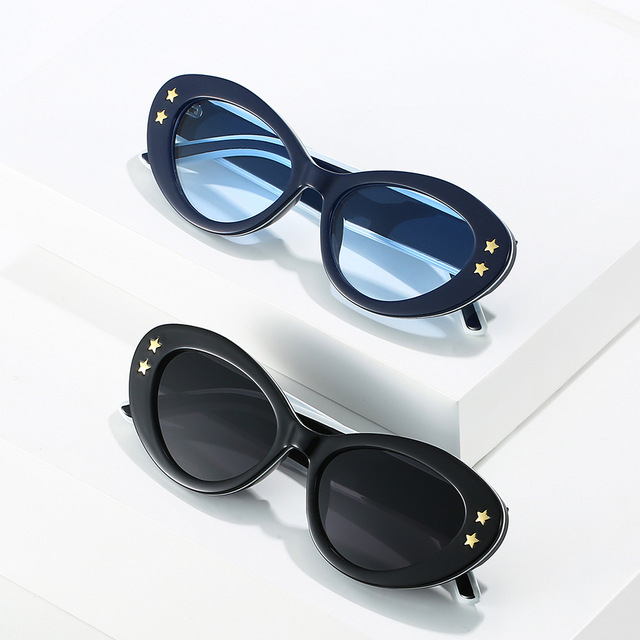 Twooo 40041 Fashion Star Decoration Mini Pc Frame Glasses Round Women Sunglasses