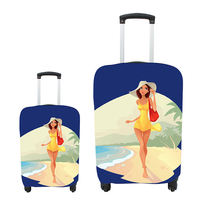 Housse de valise personnalisée de haute qualité, housse de valise anti-poussière, housse de protection en spandex à pois, avec des imprimés tendance et populaires