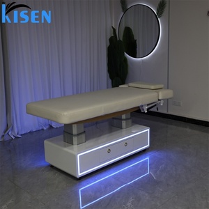KISEN White Massage Beauty Bed Electric Lifting Tilting Reclining Facial Spa Beauty Facial Aesthetic Salon Cosmetic Bed Chair - Product Image 1