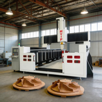 Grande machine de découpe CNC 5 axes pour mousse et bois, routeur de fraisage 3D robuste pour la fabrication de moules
