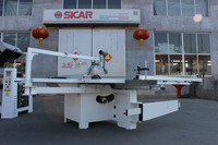 SICAR 3200mm scie à panneaux horizontale automatique certifiée CE coupe de bois CNC Machine Double lame de scie