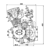 Moteur de moto CQJB de haute qualité CGD125CC CGD150CC Assemblage de moteur de moto Loncin refroidi par air