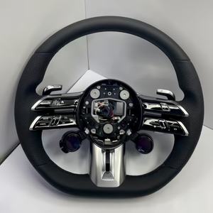 Volant en cuir pour <span class=keywords><strong>Mercedes</strong></span> Benz AMG GT GT C190 W205 C205 W166 X167 W177 W290 W217 W222 S63 G63 GT63 GTS GTR X190 X290 - Product Image 3