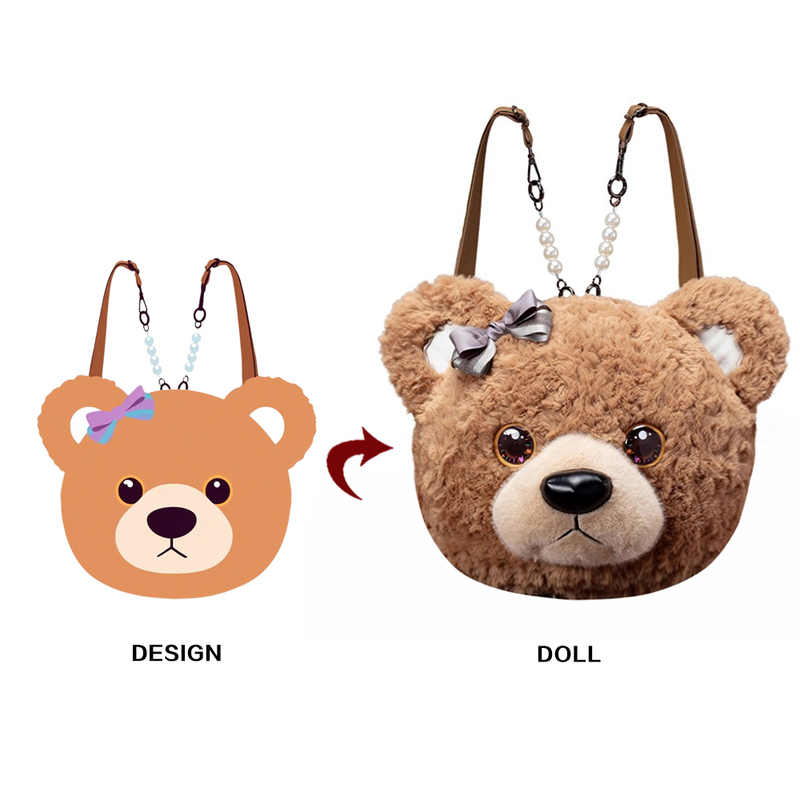 Customizable Soft Teddy Bear Plush Backpack