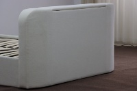 Cadre de lit TV en velours blanc luxueux