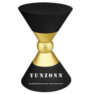 ساعة رملية حديثة على شكل ساعة رملية معدنية ذهبية سوداء وبيضاء عالية للزينة للمناسبة وحفلات الزفاف في الفندق - Product Image 5