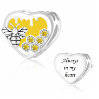 Pan Charms Silver Gold Plate Honeybee dan Honeycomb Honey Jar Daisy Flower Beads Cocok untuk Gelang Asli Perhiasan Berluque