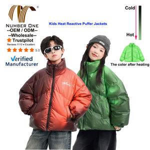 Cappotto Invernale Imbottito per Bambini, Giacca Antivento Termosensibile che Cambia Colore, Giubbotto Termico Reattivo al Calore per Ragazzi e Ragazze - Product Image 1