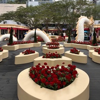 Sculpture de dragon géant en résine et fibre de verre, art urbain paysager, décoration de jardin, statue de dragon en résine de grande taille pour extérieur