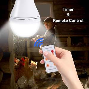 Ampoule LED rechargeable pour extérieur, alimentée par énergie solaire, avec capteur d'éclairage et minuterie à distance pour jardin, poulailler, tente, camping, chambre - Product Image 4