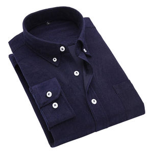 Joychuang Blank tinta unita manica lunga Slim Fit in velluto a coste con bottone da lavoro formale da uomo a buon mercato <span class=keywords><strong>POLO</strong></span> top <span class=keywords><strong>Oversize</strong></span> - Product Image 4