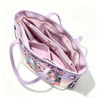 Sac fourre-tout tendance à imprimé anime dégradé, sac à main pour femmes avec mini pochette, grande capacité, vente en gros d'usine, personnalisable