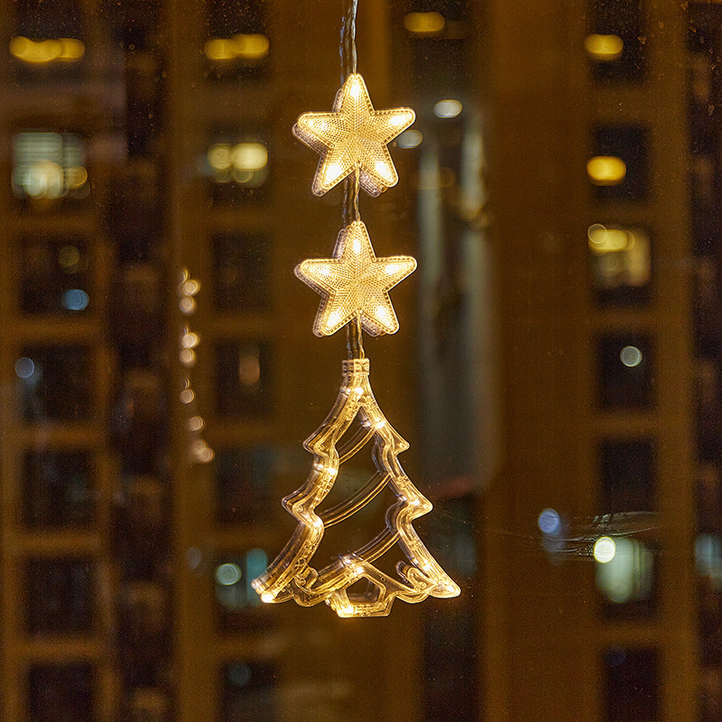 Árbol de Navidad de tres cuerdas (color cálido)