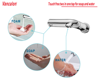 Vancalon Robinet électrique 2 en 1 à capteur automatique sans contact pour distributeur de savon et d'eau en mousse