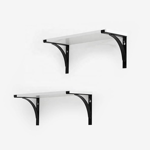 Rak Gantung Dinding Kantor Logam, Pipa Braket Dudukan, Rak Penyimpanan Dapur Pasang Di Dinding - Product Image 6