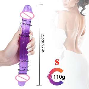 Dildo de Silicona de Doble Extremo para Parejas Lesbianas, Juguete Sexual Flexible y Realista para Mujeres, Disponible en Varios Colores - Product Image 2