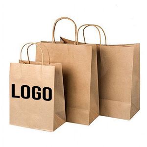 Sac en papier kraft personnalisé avec poignée, blanc classique, pour votre propre logo, idéal pour la promotion alimentaire en supermarché, cadeau de remerciement parfait - Product Image 6
