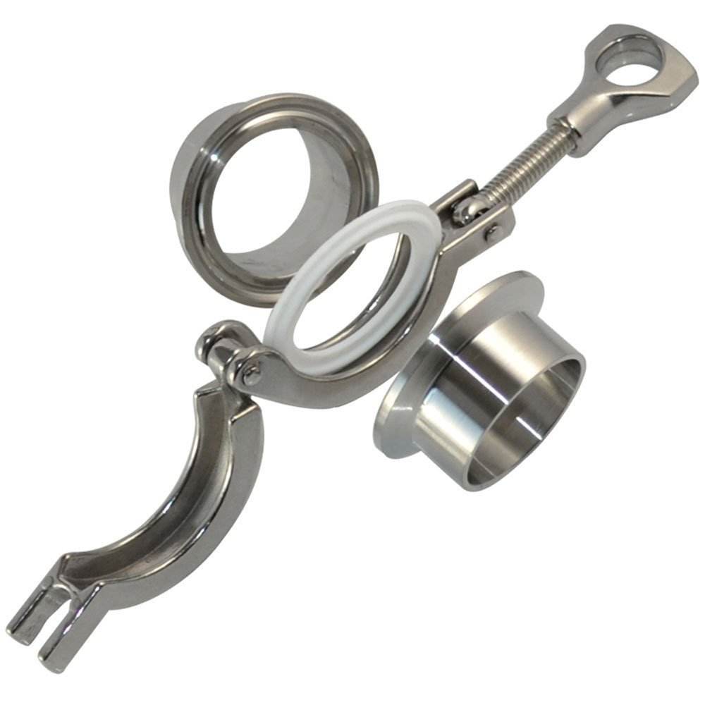 Factory Supply Pipe Clamp 1.5" Tri Clamp - 304 Stainless Steel 1pc 14mm Hose to Tri Clamp TC50.5mm SUS304 Stainless Steel Fitting