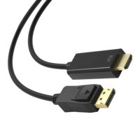 Câble audio et vidéo haute définition 4K DP avec connecteur plaqué or, gaine en PVC, compatible avec ordinateur portable, projecteur, HDTV, ordinateur