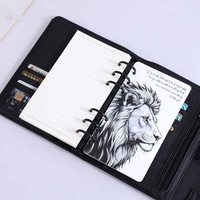 Agenda minimaliste A6 en cuir Saffiano noir Hongbo 10 couleurs avec enveloppe et feuille volante disponible