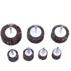 Mounted standing paper mop polishing pad Aluminium Oxide Flap Wheel with Shaft