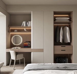 Armoires Modernes Autoportantes Personnalisées - Meubles de Chambre Écologiques et Anti-Humidité avec Montage Facile, Bibliothèques et Coiffeuses - Product Image 1