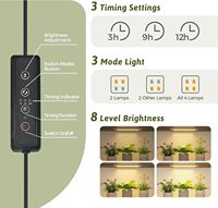 Support de plante avec lumière de croissance des plantes avec crochet adapté à une variété de plante pot table salon cour balcon jardin