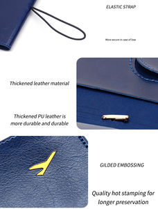 Cartera <span class=keywords><strong>de</strong></span> Viaje <span class=keywords><strong>de</strong></span> PU Estilo Vintage para Viajes, Porta Pasaportes <span class=keywords><strong>de</strong></span> Cuero Sintético <span class=keywords><strong>de</strong></span> Alta Calidad con Correa, Fundas Porta Pasaportes Portátiles, Regalos - Product Image 5