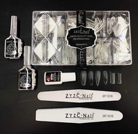 ZYZC Faux Ongles Transparents Effet Cône Sans HEMA ni TPO, 500/600 Pièces, Couverture Complète Flexible, Vente en Gros, Livraison Rapide, Faible MOQ