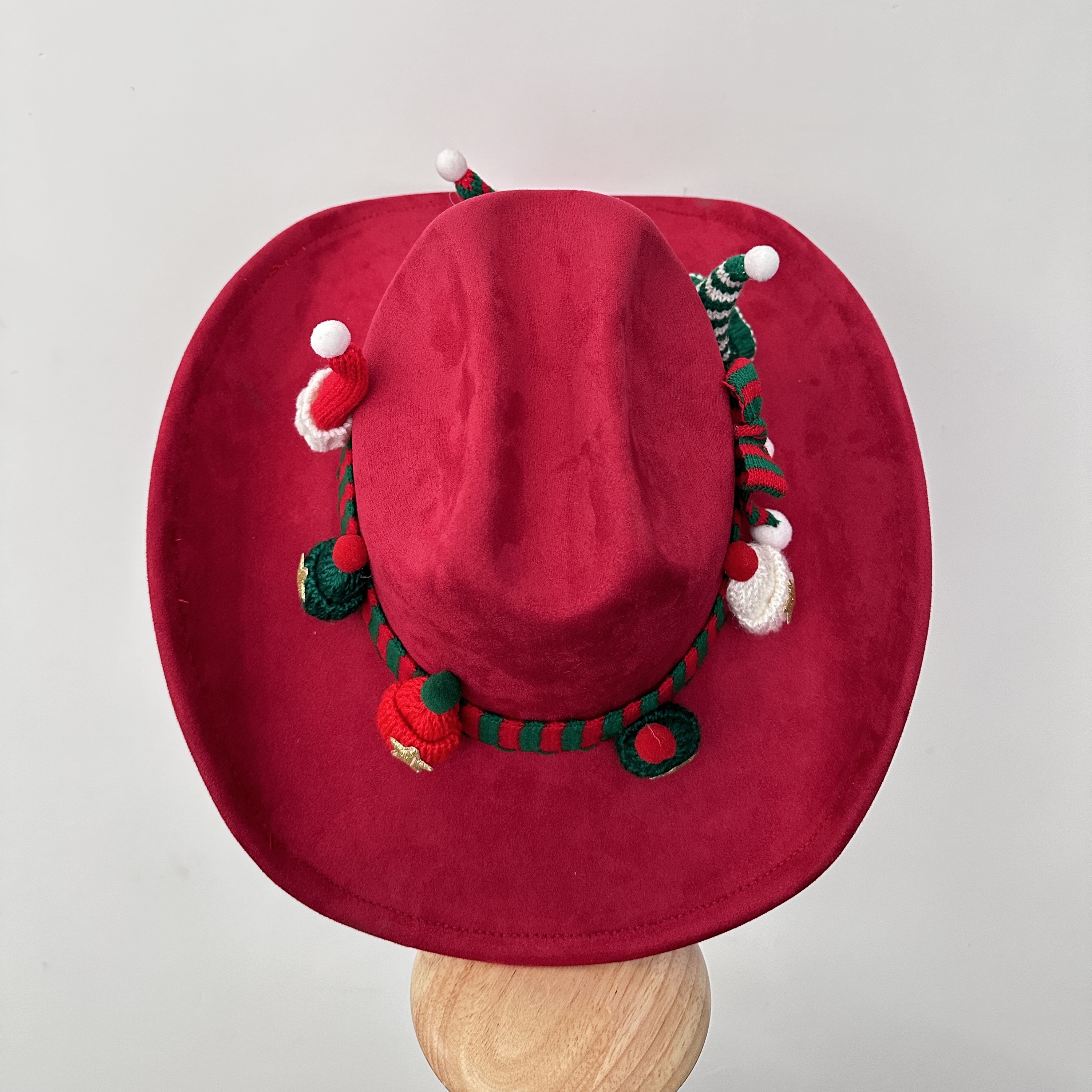 Shop High Quality Red Suede Cowboy Hat - Perfect for Adults