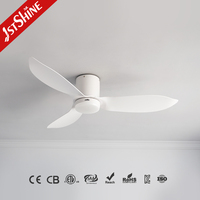 Ventilateur de plafond 1stshine de 52 pouces à profil bas avec lumière pour plafond bas, moteur DC silencieux, télécommande intelligente